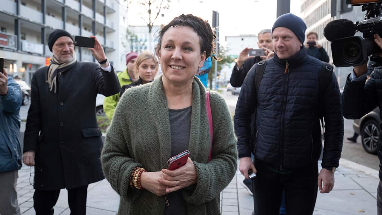 Photo of Polish author Olga Tokarczuk 