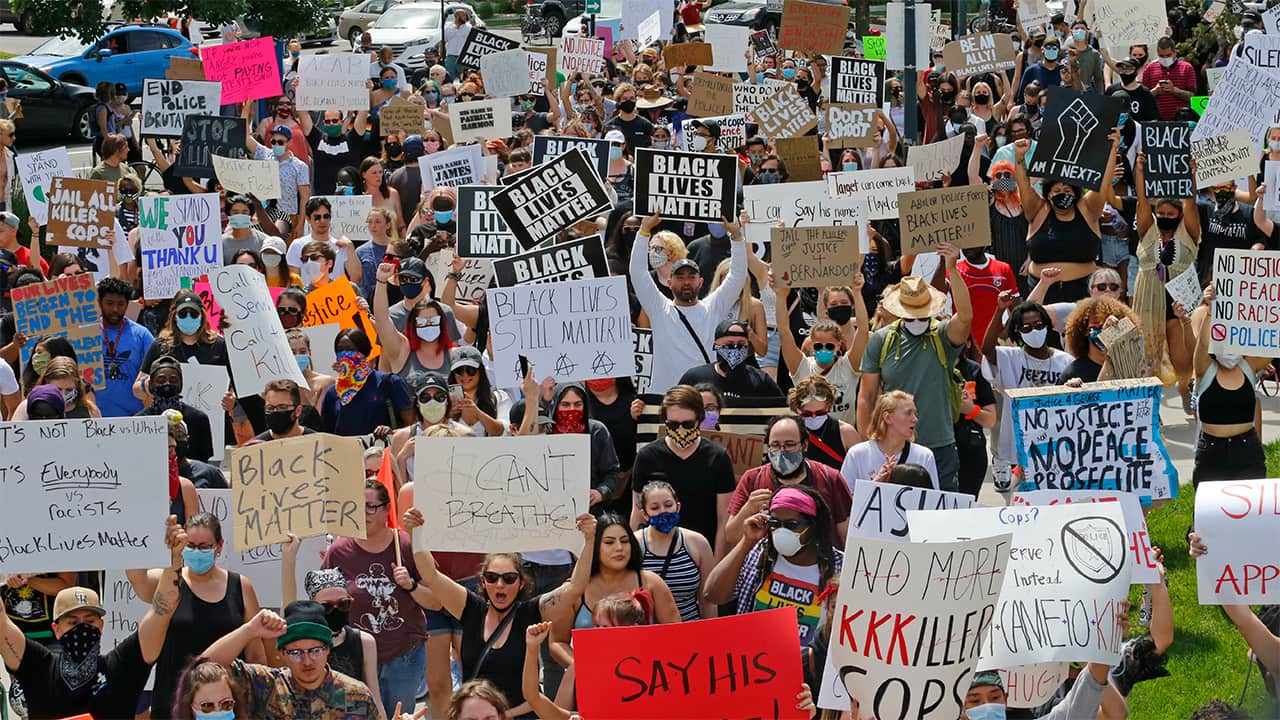 Photo of protesters in Salt Lake City