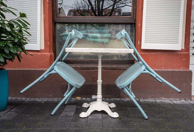 Photo of an outside patio set