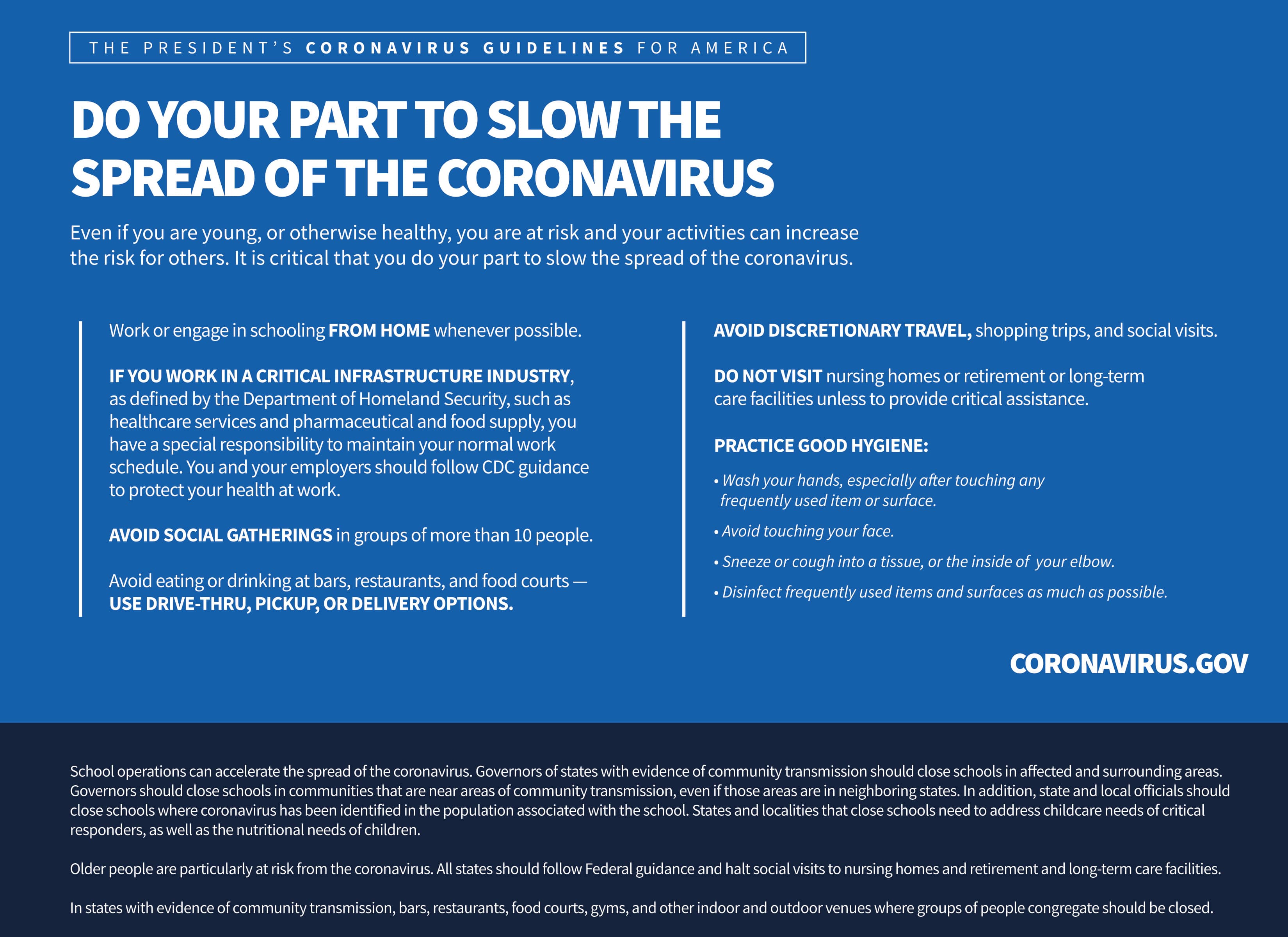 White tips to slow coronavirus spread