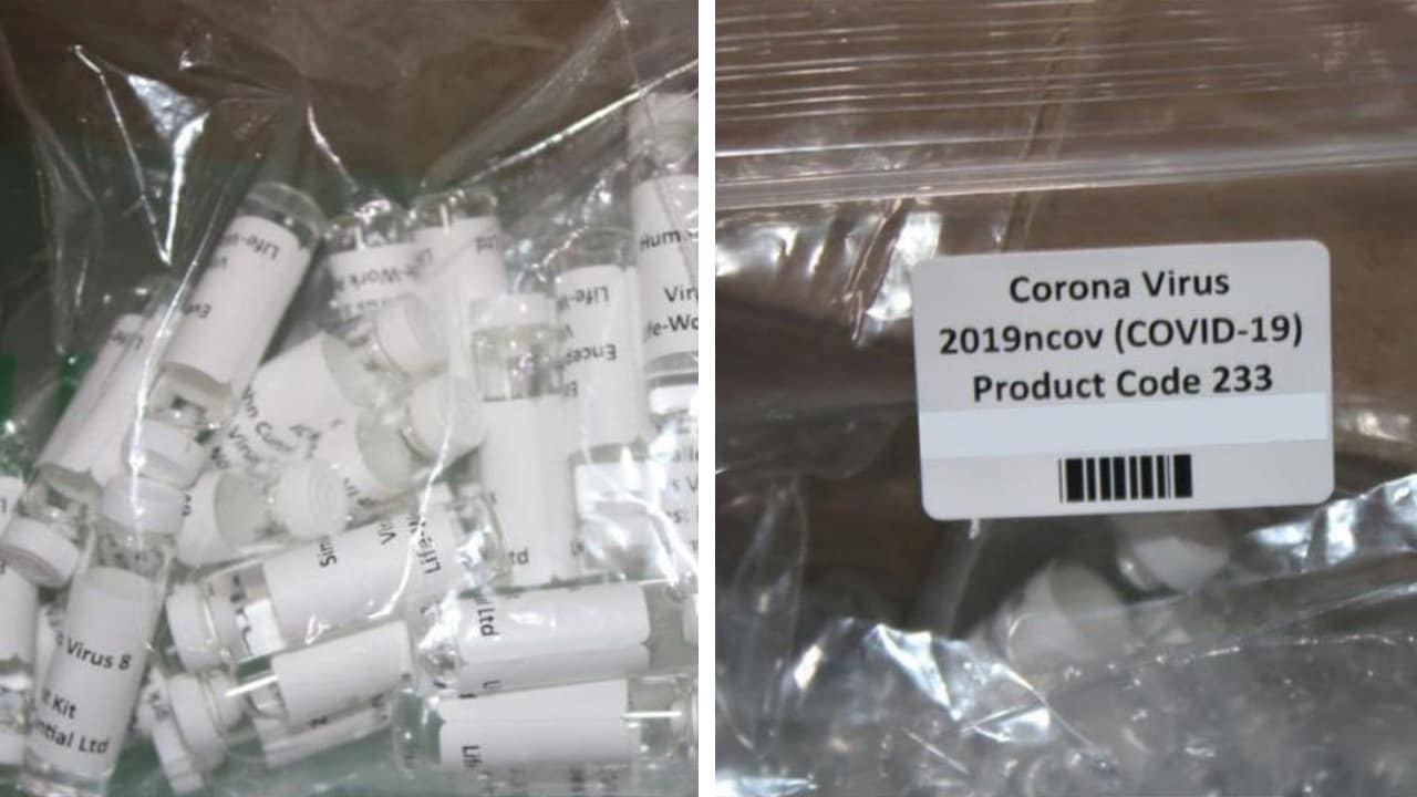 Photo of fake coronavirus testing kits