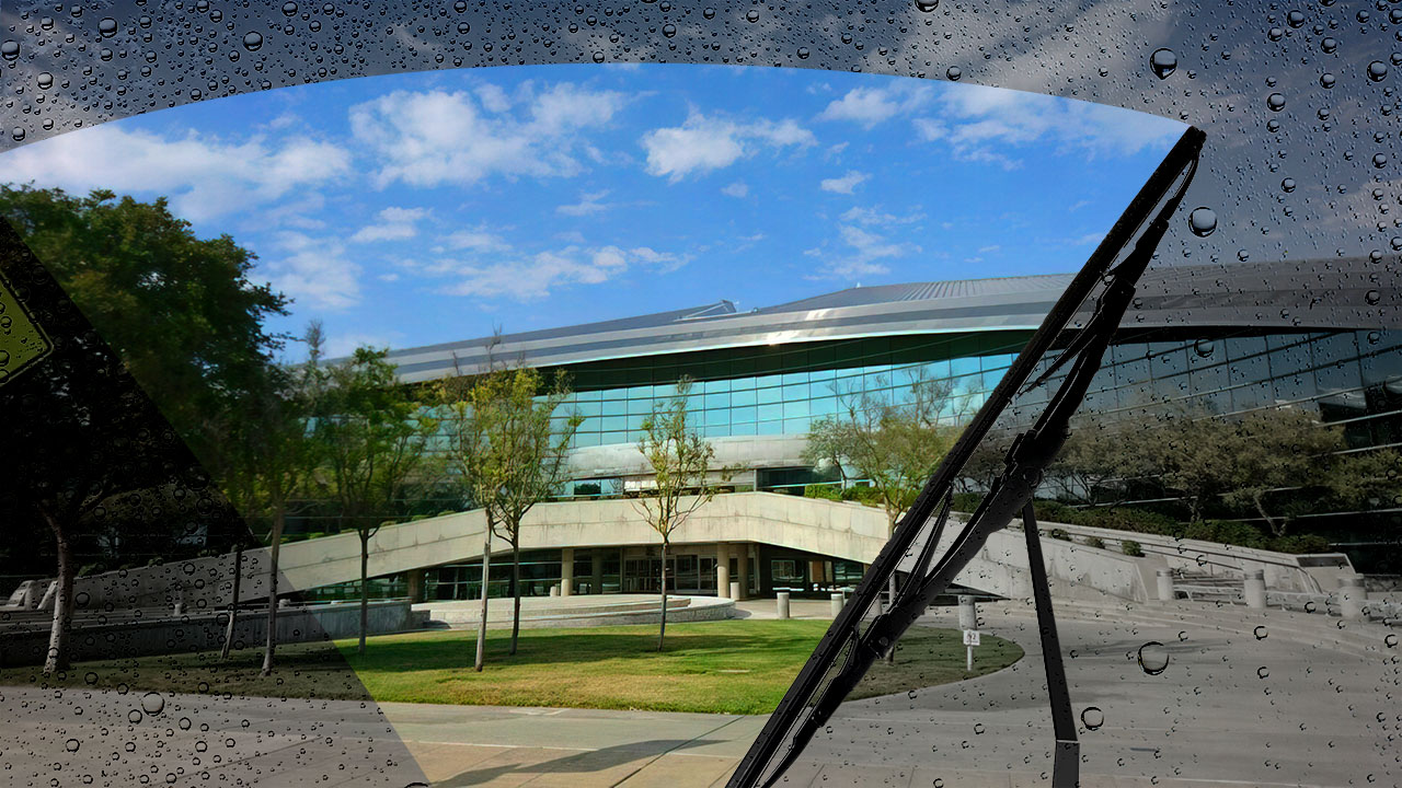 Windshield Wiper reveals Fresno City Hall