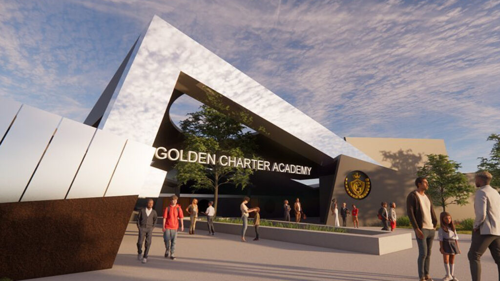 A rendering of the new Golden Charter Academy Building