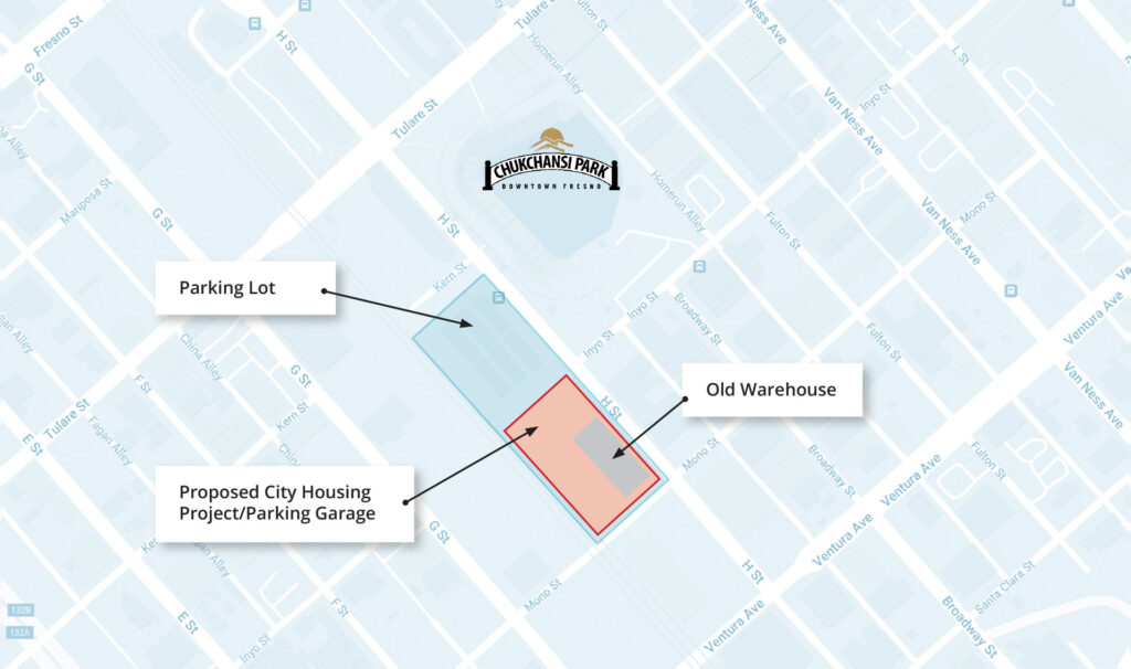 Downtown parking lot locator map