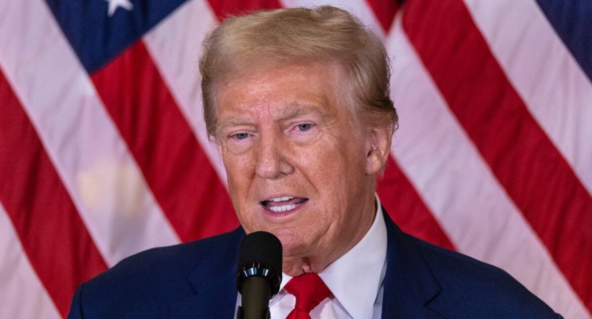 Republican presidential nominee former President Donald Trump speaks during a news conference held at Trump Tower, Friday, Sept., 6, 2024. (AP Photo/Stefan Jeremiah)