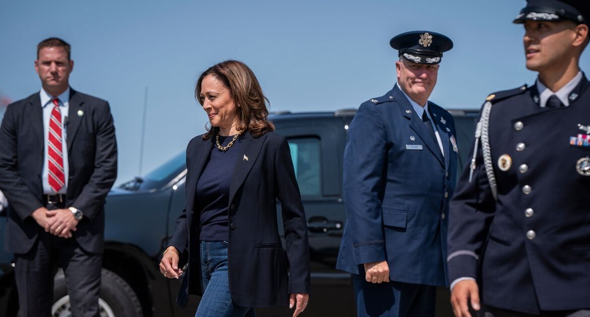 Vice President Kamala Harris, the Democratic presidential nominee, arrives in Pittsburgh, where she was preparing for the presidential debate, Sept. 5, 2024. With no other debates scheduled between Harris and former President Donald Trump, Tuesday’s debate figures to be one of the highest-stakes 90 minutes in American politics in generations. (Haiyun Jiang/The New York Times)