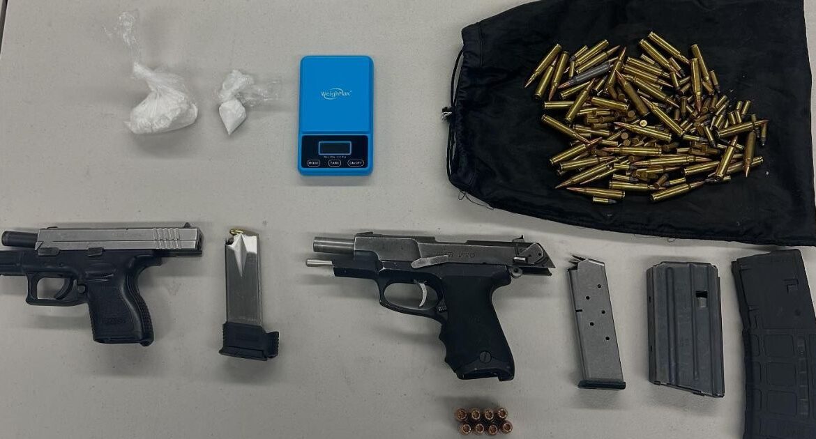 Three gang members were arrested in Visalia during a parole and probation search operation that uncovered illegal firearms and narcotics. (Visalia PD)