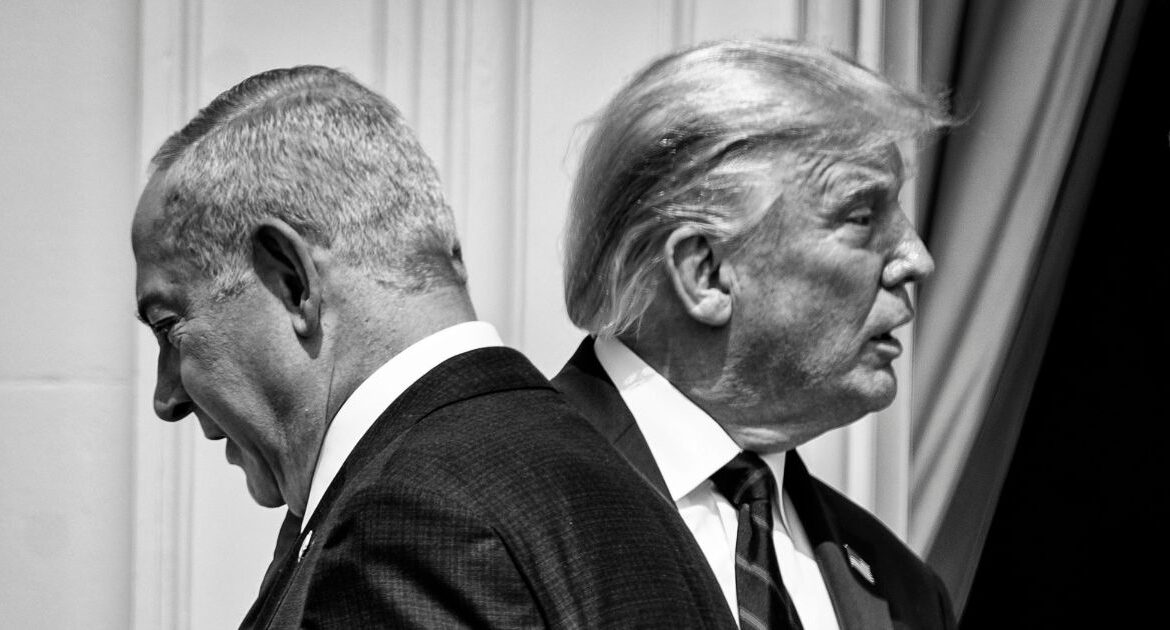 President Donald Trump with Israeli Prime Minister Benjamin Netanyahu at the White House in Washington, Sept. 15, 2020. (Doug Mills/The New York Times)