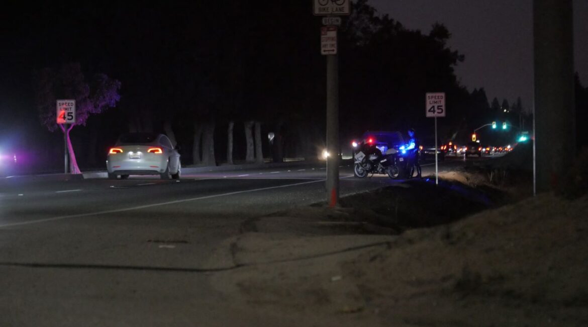 Fresno motorcycle cop enforces the 45 mph speed limit