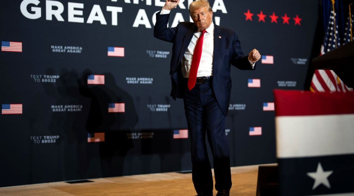 President Trump doing his rally dance