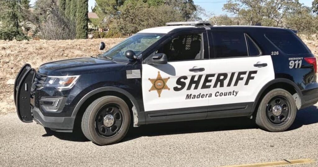 Three masked suspects held residents at gunpoint during a home invasion in Madera Ranchos before fleeing with stolen items. (Madera County SO/File)
