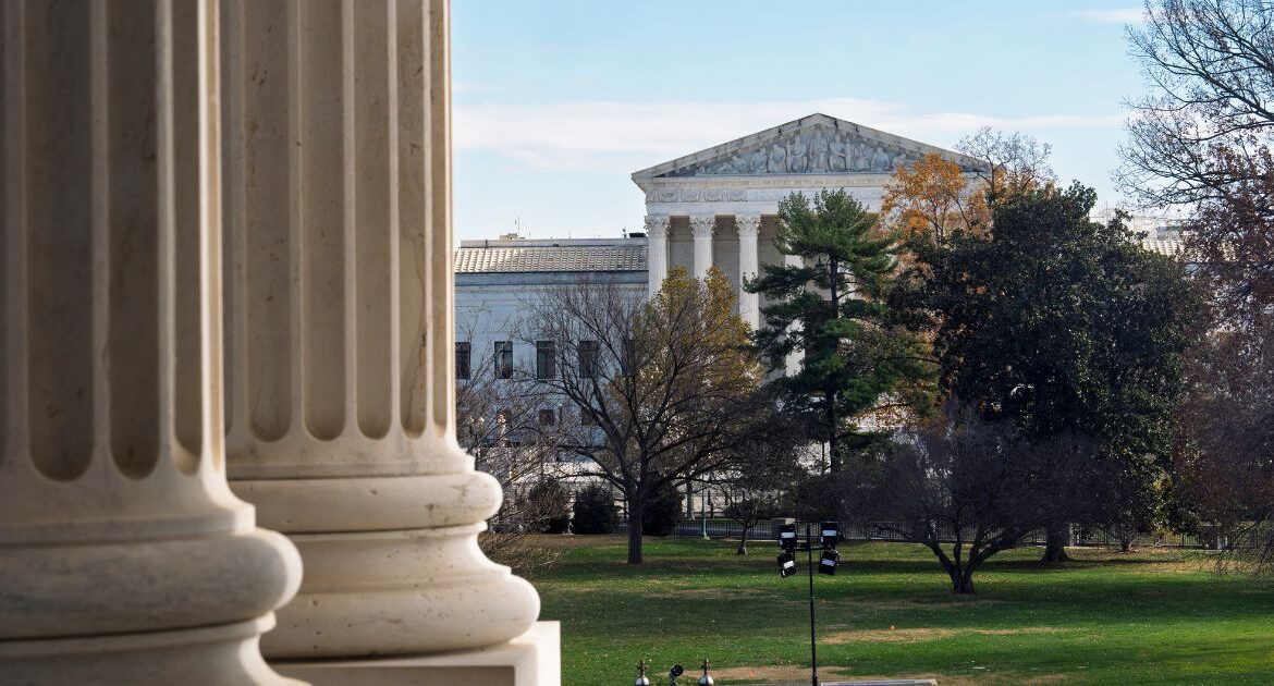 The Supreme Court is framed by the columns of the Capitol in Washington, Dec. 3, 2024. (AP File)
