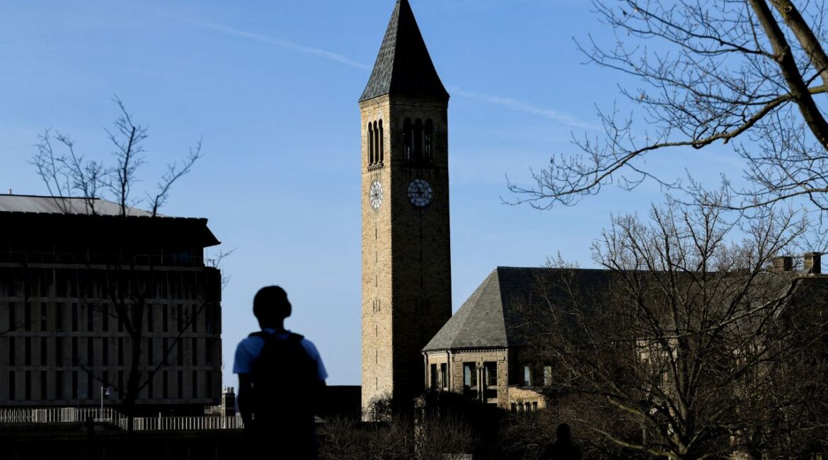 The campus of Cornell University in Ithaca, N.Y., April 11, 2023. As college students wrap up finals and prepare for winter break, Harvard, USC, Cornell and other colleges and universities are warning international students to return to campus before President-elect Donald Trump is inaugurated on Jan. 20. (Heather Ainsworth/The New York Times)
