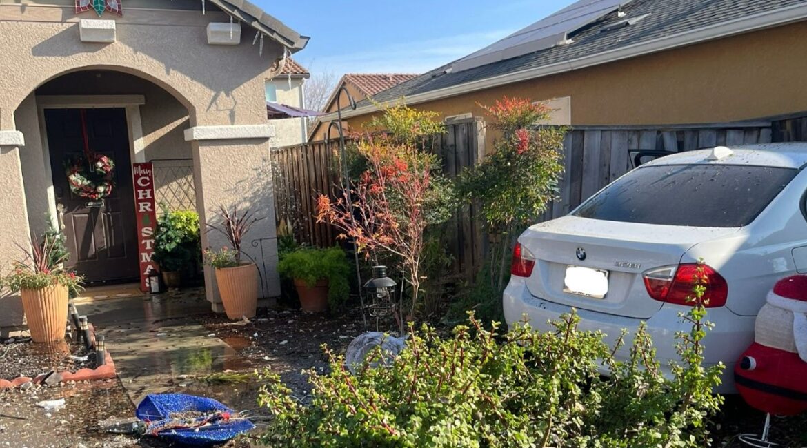 Alexander Perez Diaz, 19, was arrested after crashing a stolen vehicle into two homes on Hacienda St., with a blood alcohol concentration nearly twice the legal limit. (Madera PD)