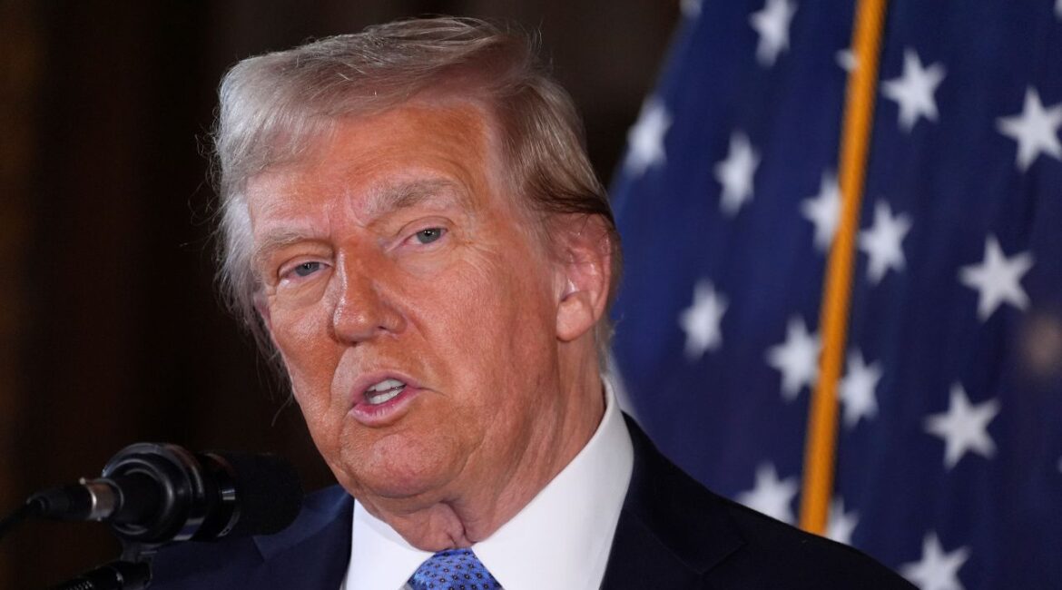 President-elect Donald Trump speaks during a news conference at Mar-a-Lago, Monday, Dec. 16, 2024, in Palm Beach, Fla. (AP Photo/Evan Vucci)