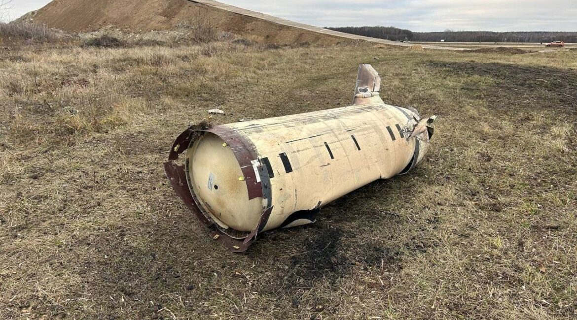 An image released by Russia’s defense ministry on Nov. 26, 2024, purportedly of the remains of a U.S.-produced ATACMS missile, at the airport Kursk-Vostochny airport, outside Kursk. With much fanfare, Ukraine was granted permission to fire Western long-range missiles at Russian military targets more than a month ago. But after initially firing a flurry of them, Ukraine has already slowed their use. (Russian Defense Ministry via The New York Times)