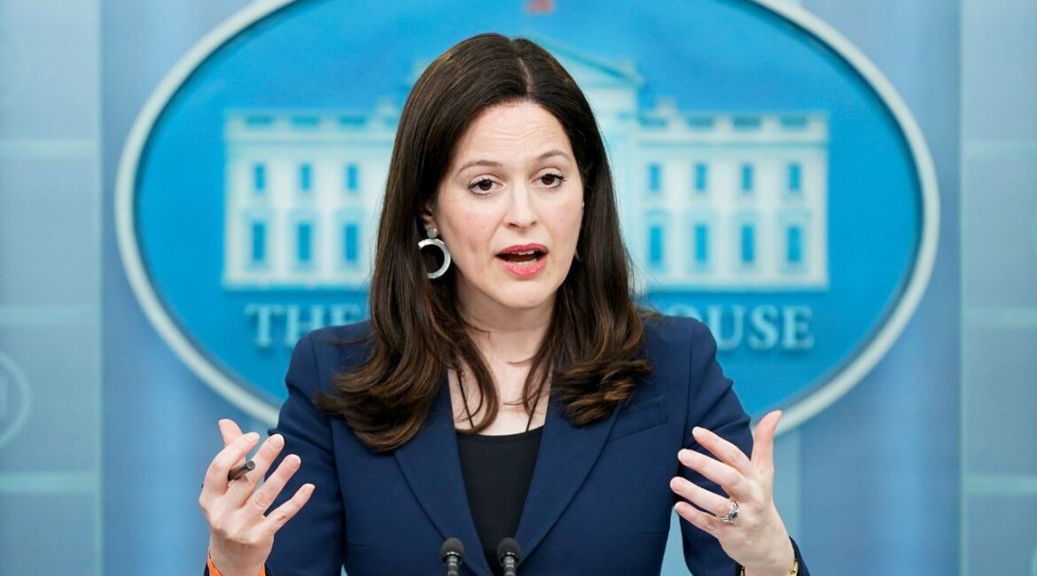 Anne Neuberger, Deputy National Security Advisor for Cyber and Emerging Technology, speaks during a press briefing at the White House, March 21, 2022, in Washington. (AP File)