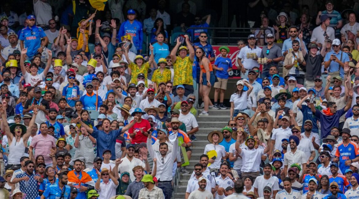 The crowd reacts after Australia's Sam Konstas hits a six during play on the first day of the fourth cricket test between Australia and India at the Melbourne Cricket Ground, Melbourne, Australia, Thursday, Dec. 26, 2024. (AP File)