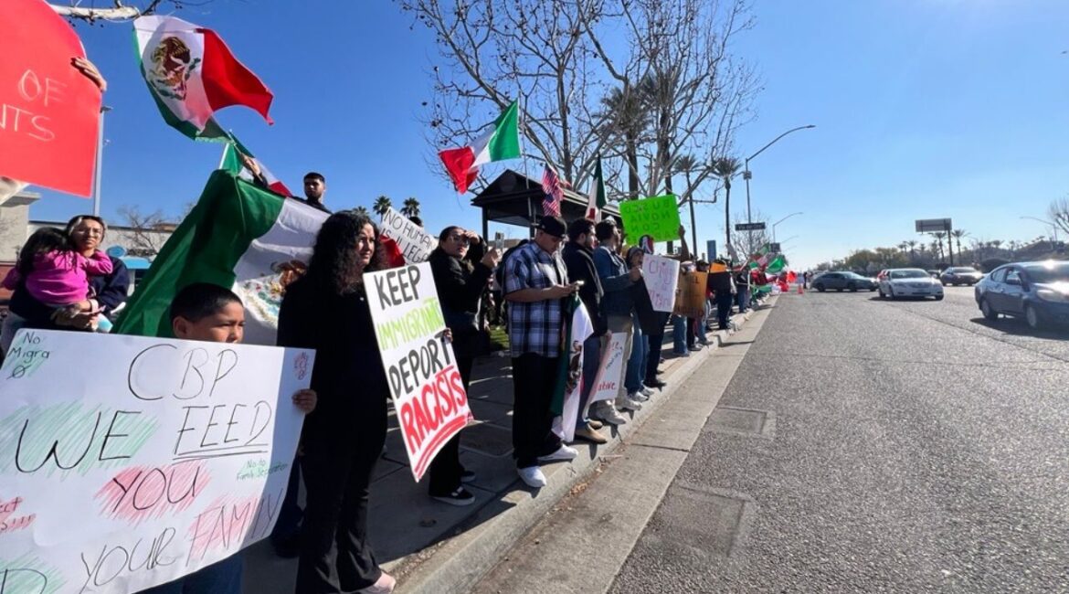 Fresno protesters filled the streets on Sunday, waving flags and chanting against deportations, following a press conference revealing the detention of 78 people in recent local immigration operations.