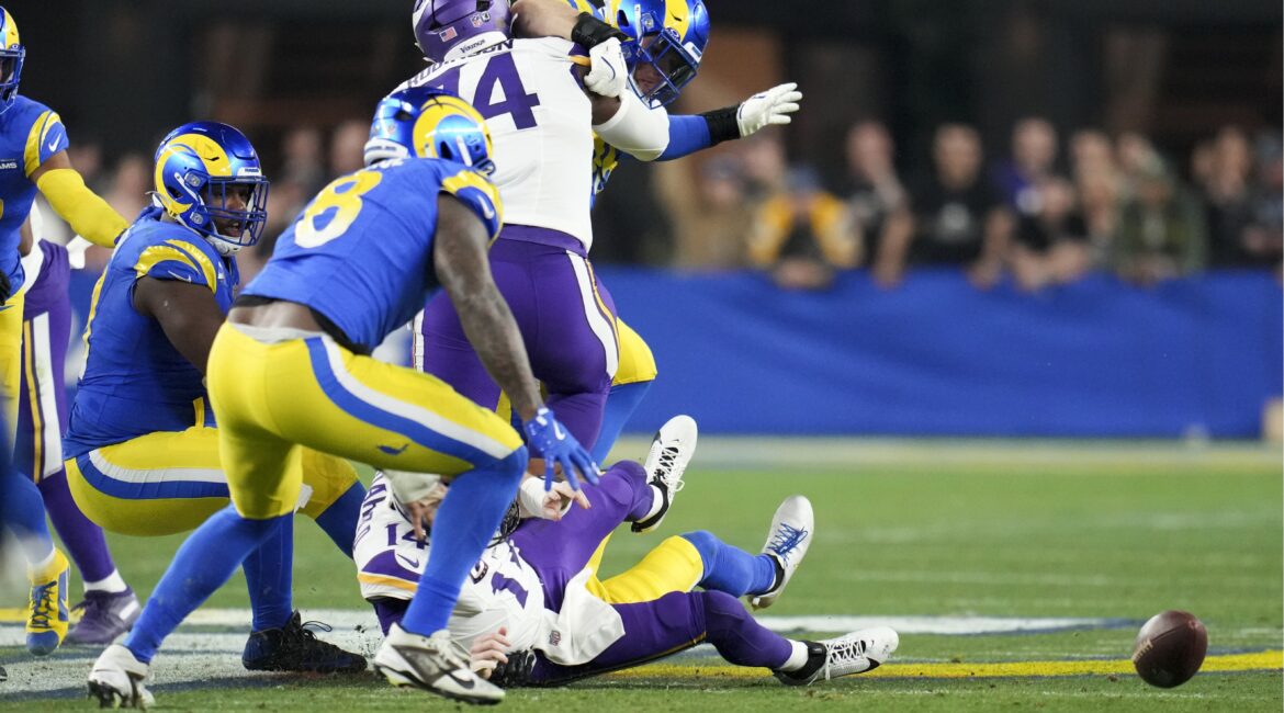 Jared Verse Hunts for loose football