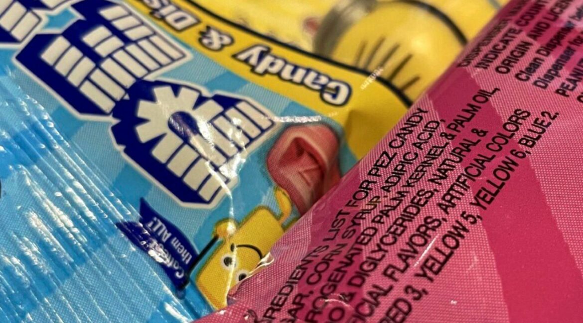 Pez candy, which contains red dye no. 3, is on display at a store in Lafayette, Calif., March 24, 2023. (AP File)