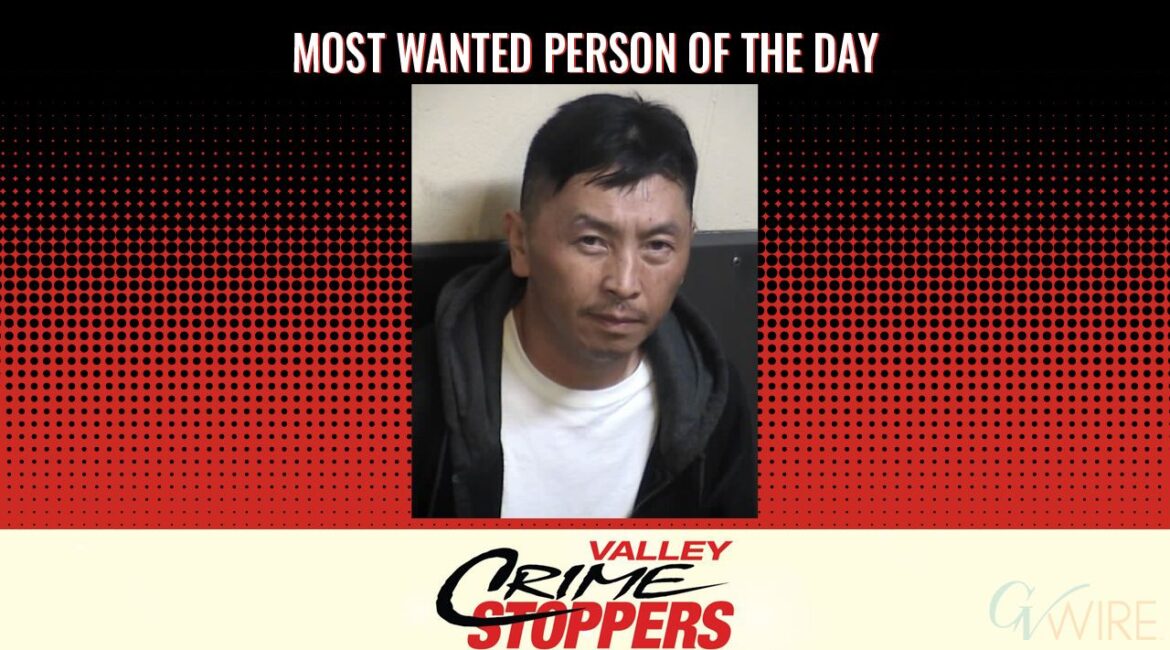 Thomas Vang, 43, is wanted for felony firearm possession; submit anonymous tips to Crime Stoppers at 498-STOP. (Valley Crime Stoppers)