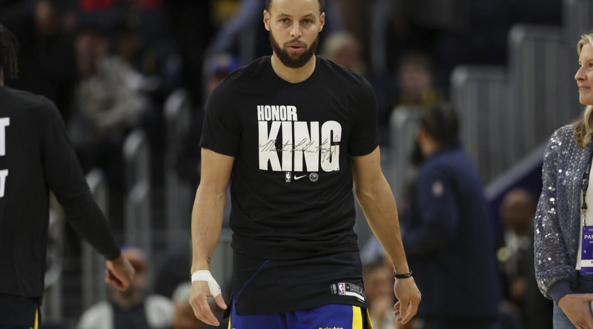 Stephen Curry in MLK T-Shirt