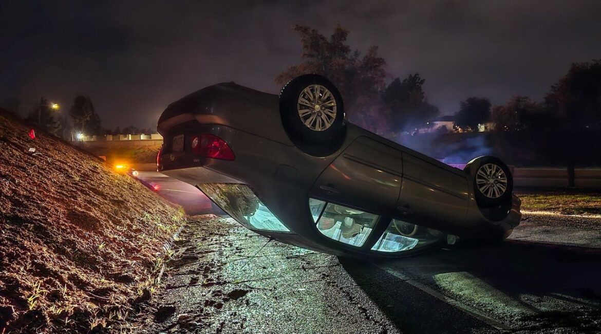 A driver vanished after rolling a car on Freeway 41, highlighting growing concerns over hit-and-run incidents and their consequences. (CHP)