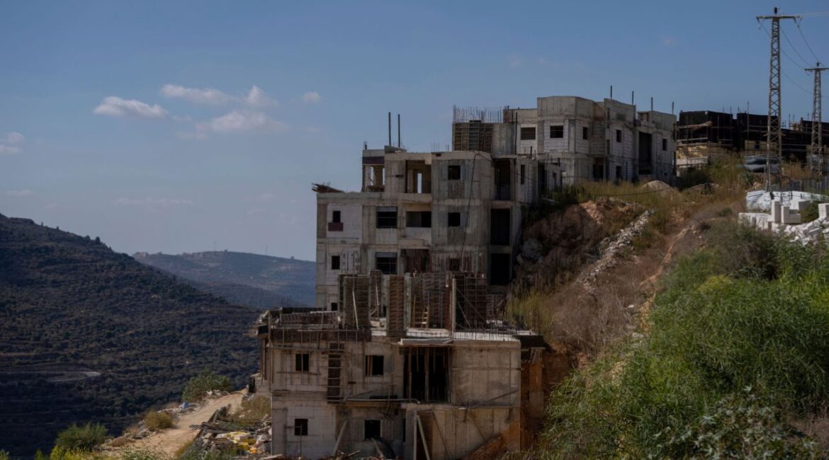 A housing construction site is seen at the West Bank Jewish settlement of Eli, Monday, Nov. 11, 2024. (AP File)