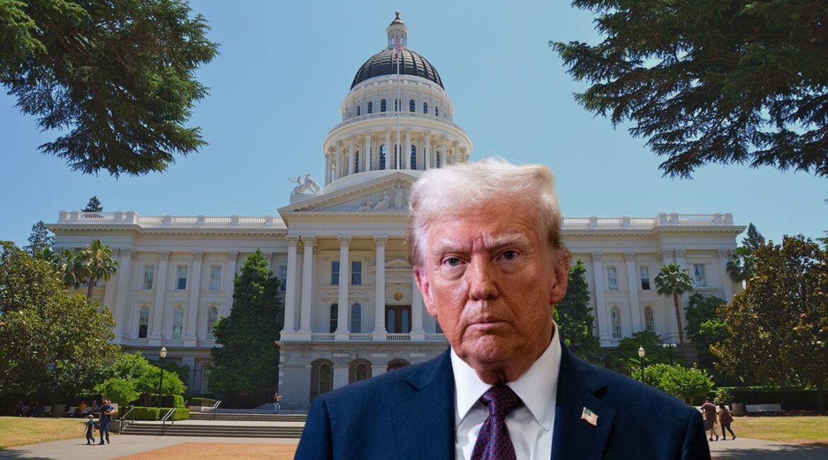 The 50501 Movement, a grassroots protest effort organizing demonstrations in all 50 states on February 5 to oppose fascism, emphasizes peaceful action and local participation, with planned protests at key sites, including California’s state Capitol. (GV Wire Composite)
