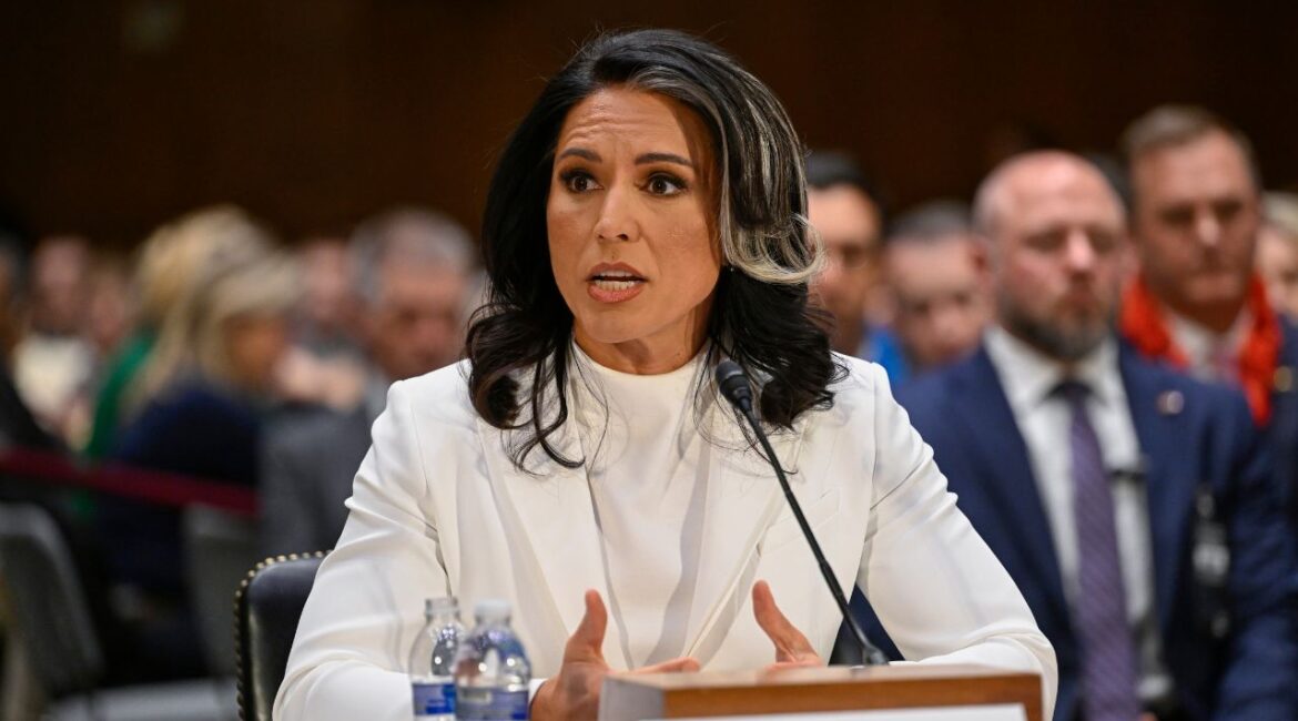 Tulsi Gabbard, President Donald Trump's choice to be the Director of National Intelligence, arrives to appear before the Senate Intelligence Committee for her confirmation hearing on Capitol Hill Thursday, Jan. 30, 2025, in Washington. (AP/John McDonnell)