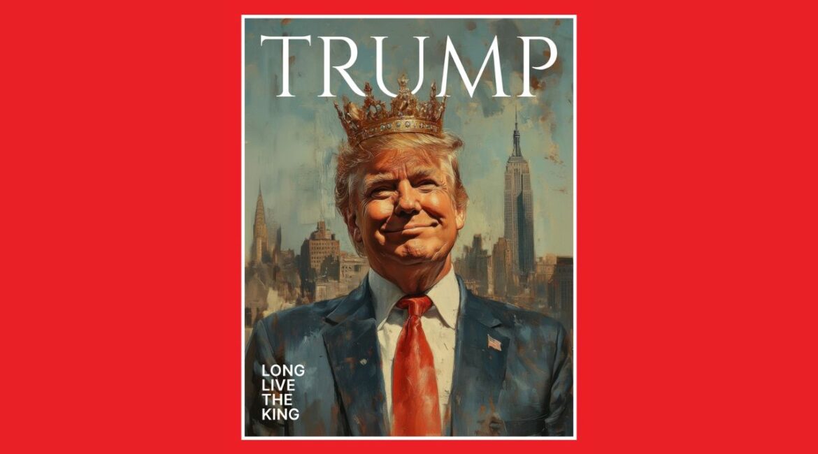 The White House social media account faced mixed reactions after posting a photo of President Trump with the phrase "Long Live the King," following a contentious Valentine's Day message. (Instagram)