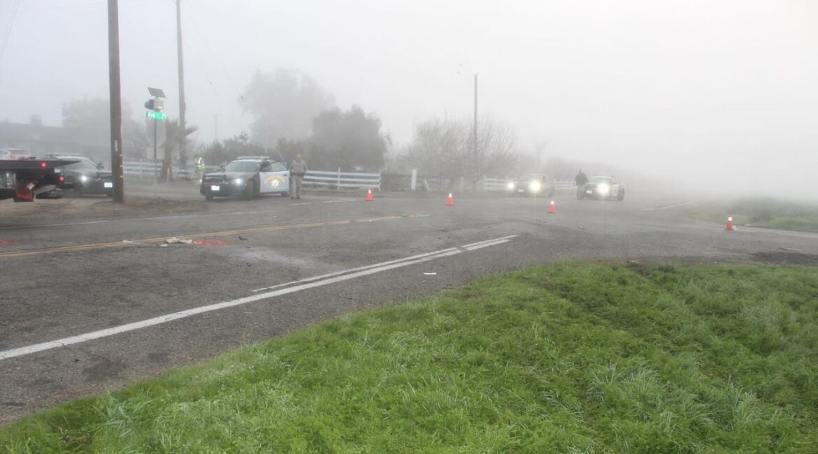 A 39-year-old Chowchilla woman was killed in a crash early Tuesday after failing to stop at a stop sign in Madera County. (CHP)