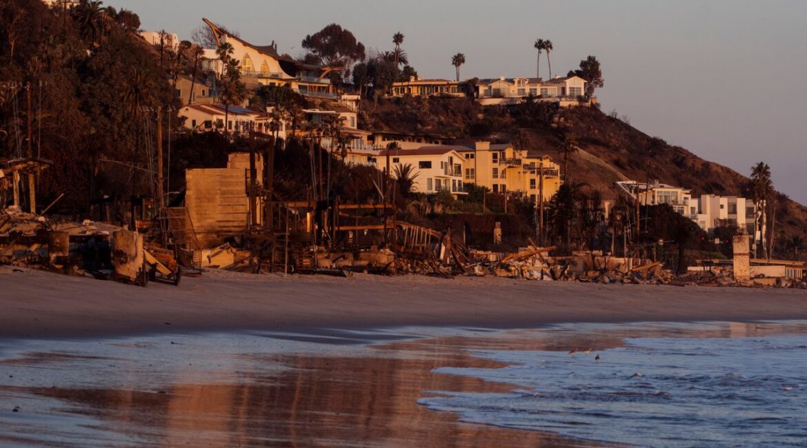 The aftermath of the Palisades fire, in Malibu, Calif., Jan. 17, 2025. Residents of parts of Los Angeles County on Sunday afternoon felt a minor earthquake centered west of Malibu, Calif. and preliminary estimates showed that the quake had a magnitude of 4.1, according to the U.S. Geological Survey. (Mark Abramson/The New York Times)