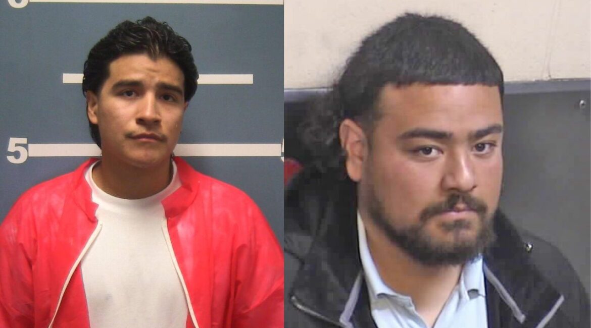 Jonathan Morales Ramos (left), 27, of Soledad, and Erik Madrigal Garcia, 26, of Orosi, have been arrested in connection with a 2016 gang-related double homicide near Reedley, the Fresno County Sheriff’s Office said. (Fresno County SO)
