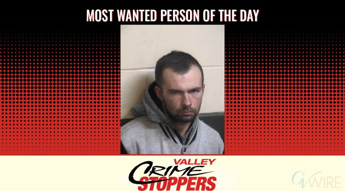 Adam Joseph Hahner is Valley Crime Stoppers' Most Wanted Person of the Day for March 24 2025. (Valley Crimes Stoppers)