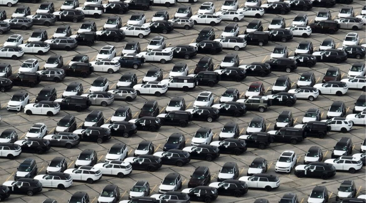 Vehicles parked at the Port of Baltimore, in Baltimore, on Feb. 22, 2025. President Donald Trump is expected to announce tariffs on foreign cars on Wednesday, a measure that could bring car factories to the United States but raise prices for consumers. (Erin Schaff/The New York Times)
