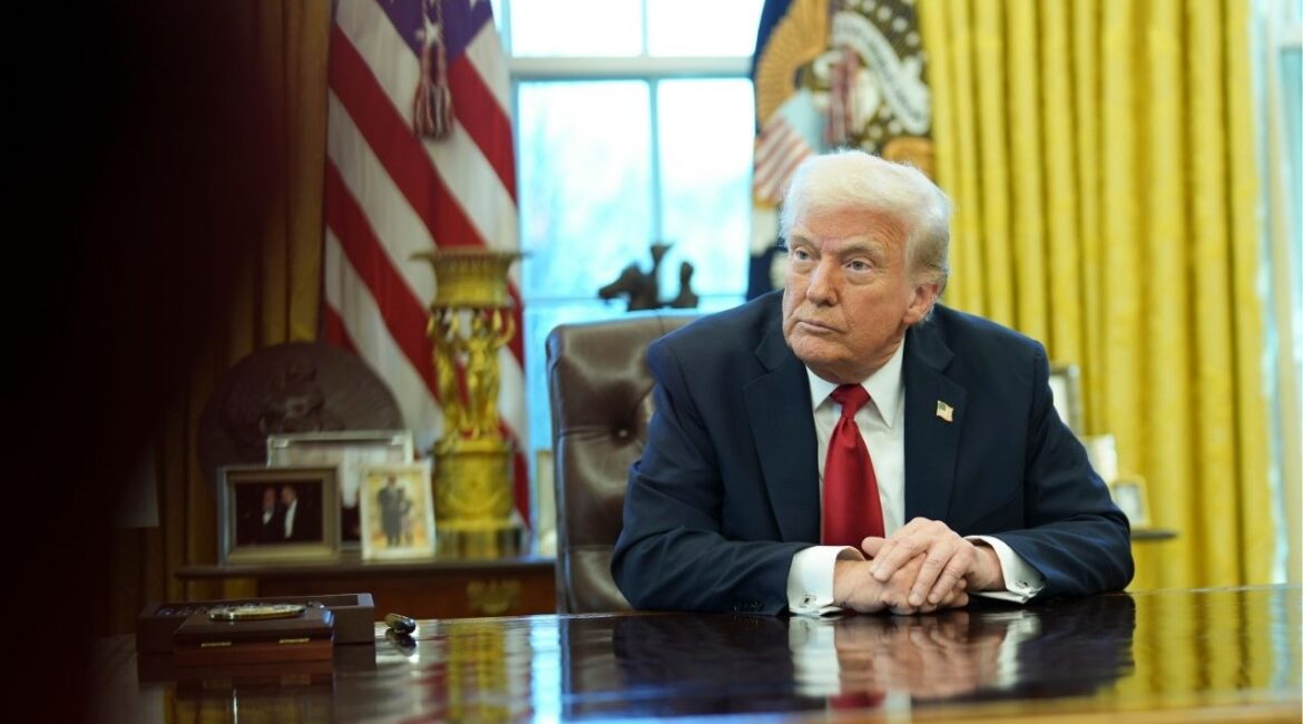 President Donald Trump speaks to reporters in the Oval Office of the White House in Washington, on Wednesday, March 26, 2025. The president announced tariffs on imported cars on Wednesday, a measure that could bring car factories to the United States but raise prices for consumers. (Doug Mills/The New York Times)