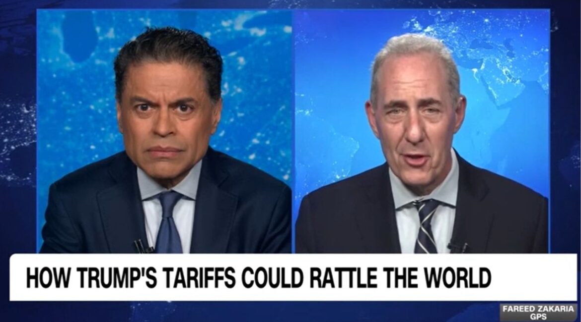 Michael Froman discusses the potential impact of Trump's proposed "Liberation Day" tariffs in an interview with Fareed Zakaria. (Video Screenshot)