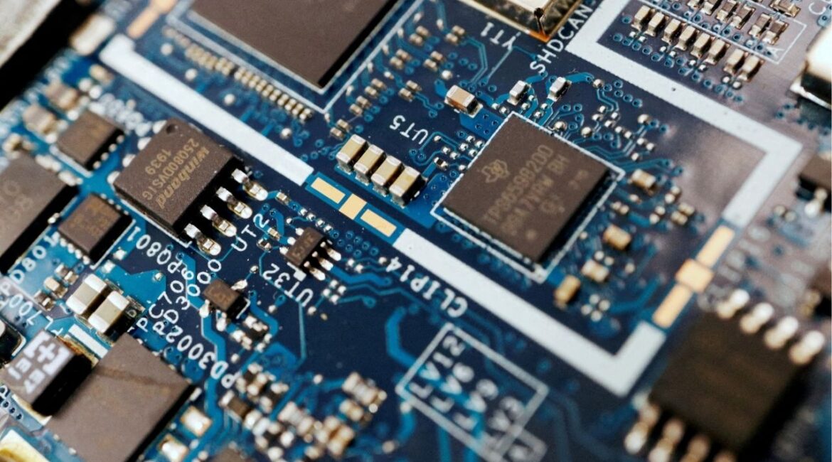 Semiconductor chips are seen on a circuit board of a computer in this illustration picture taken February 25, 2022. (REUTERS File)