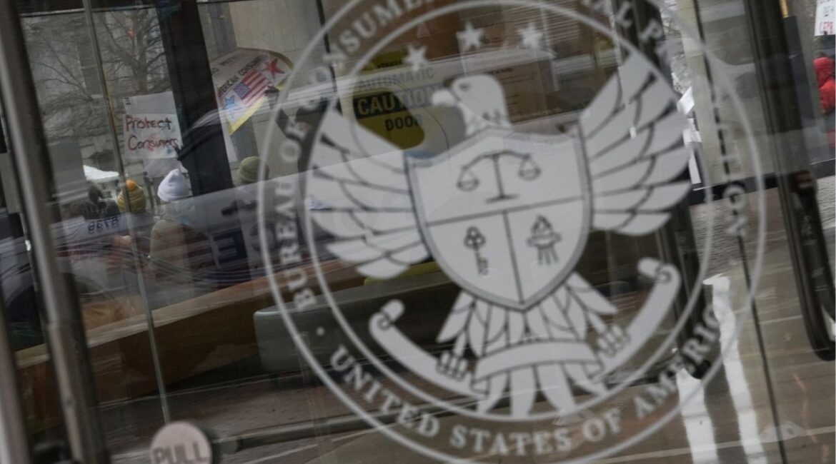 Demonstrators take part in a protest by the Consumer Financial Protection Bureau (CFPB) building, the day after members of Elon Musk's Department of Government Efficiency (DOGE) moved into the CFPB, in Washington, U.S. February 8, 2025. (REUTERS File)