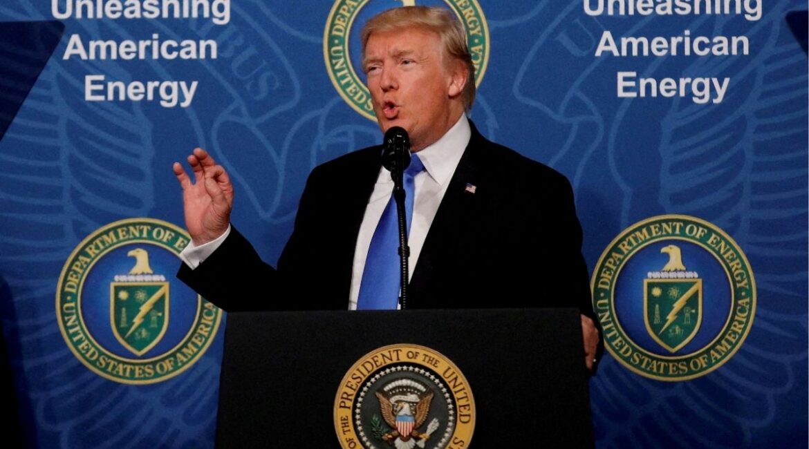 President Donald Trump delivers remarks during an 'Unleashing American Energy' event at the Department of Energy in Washington, U.S., June 29, 2017. (REUTERS File)