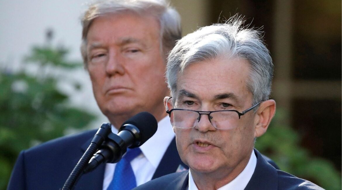 President Donald Trump looks on as Jerome Powell, his nominee to become chairman of the U.S. Federal Reserve, speaks at the White House in Washington, U.S., November 2, 2017. (REUTERS File)