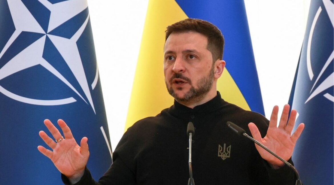 Ukraine's President Volodymyr Zelenskiy speaks during a joint press conference with NATO Secretary General Mark Rutte, amid Russia's attack on Ukraine, in Odesa, Ukraine April 15, 2025. (REUTERS File)