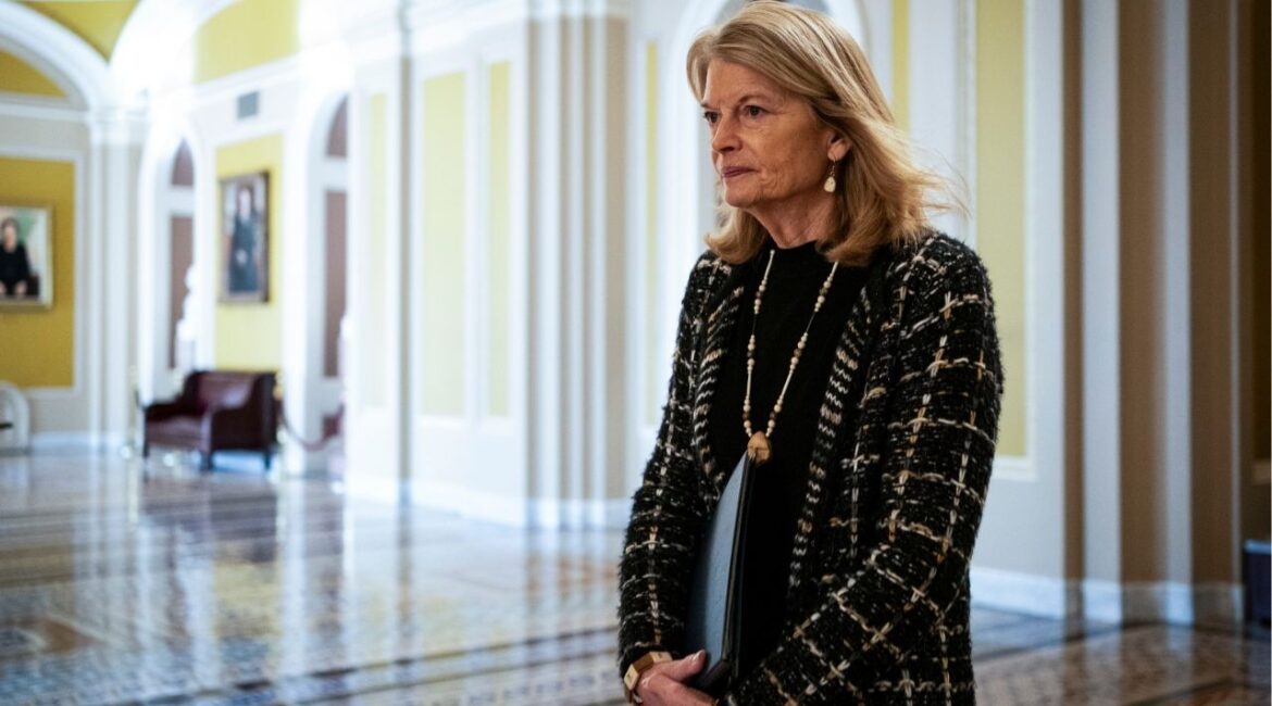 Sen. Lisa Murkowski (R-Alaska) walks out of the Senate chamber on Capitol Hill in Washington, Feb. 20, 2025. Murkowski, who has routinely broken with her party to criticize President Donald Trump, has made a startling admission about the reality of serving in public office at a time when an unbound leader in the Oval Office is bent on retribution against his political foes. (Haiyun Jiang/The New York Times)