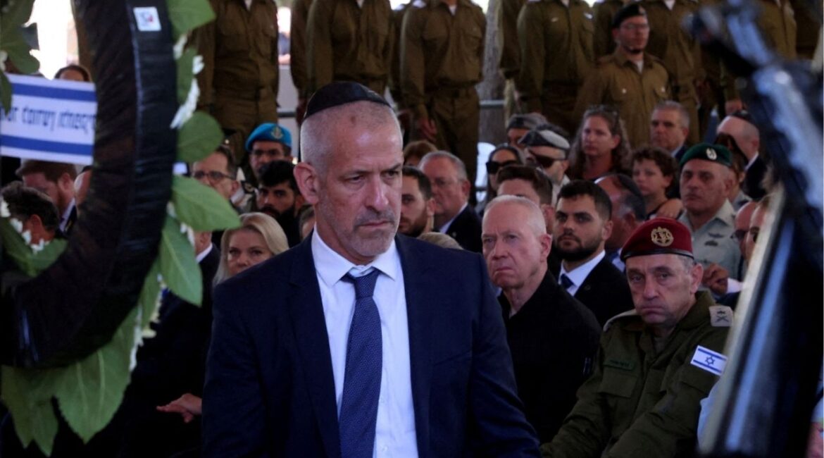 Israeli Security Agency director Ronen Bar attends a memorial ceremony of the Hamas attack on October 7 last year that sparked the ongoing war in Gaza, at the Mount Herzl military cemetery in Jerusalem on October 27, 2024. (GIL COHEN-MAGEN/Pool via REUTERS/File Photo)