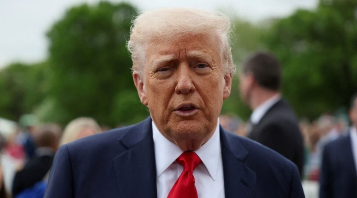 President Donald Trump attends the annual White House Easter Egg Roll, on the South Lawn of the White House in Washington, D.C., U.S., April 21, 2025. (REUTERS/Leah Millis)