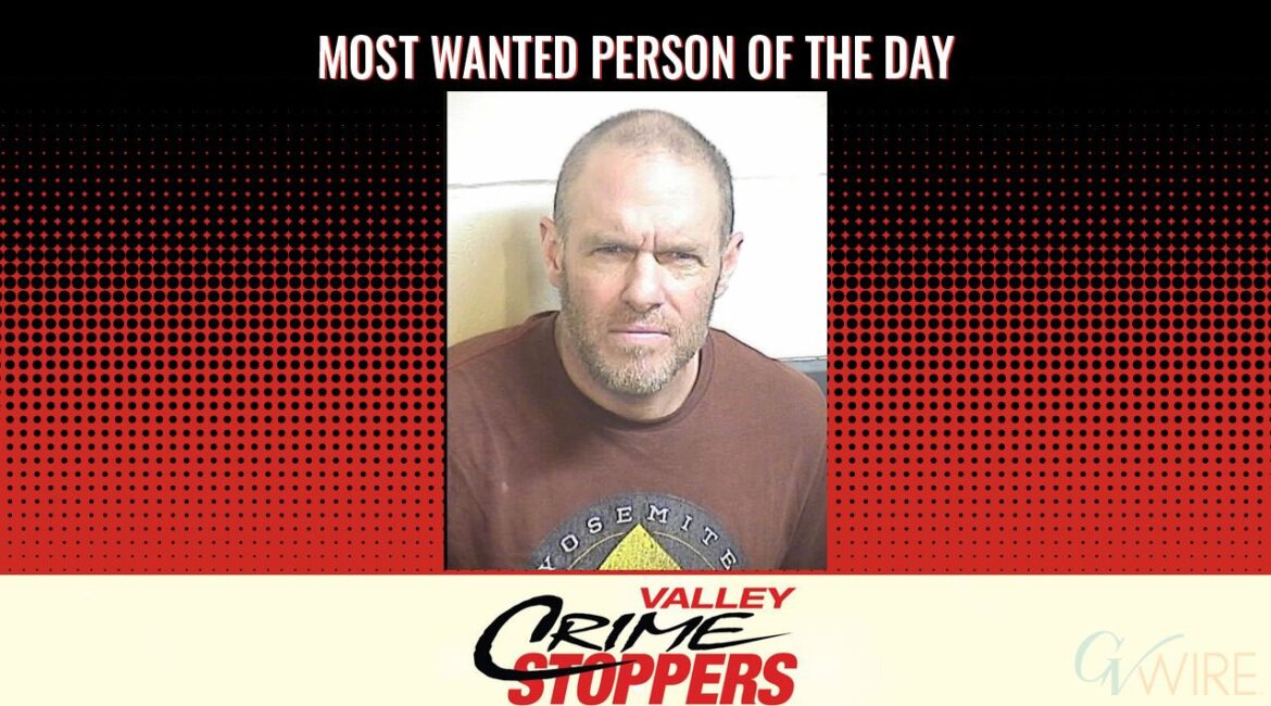 Jonathan Scott Riester is Valley Crime Stoppers' Most Wanted Person of the Day for April 24, 2025. (Valley Crimes Stoppers)