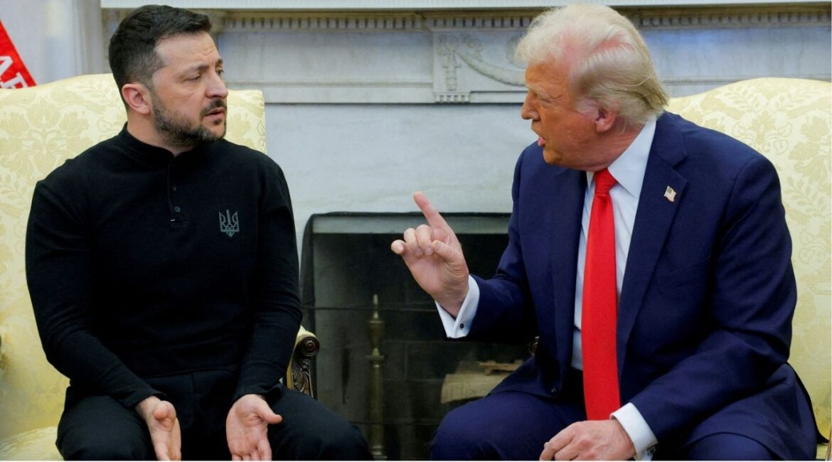 President Donald Trump meets with Ukrainian President Volodymyr Zelenskiy at the White House in Washington, D.C., U.S., February 28, 2025. (REUTERS/Brian Snyder/File Photo/File Photo)
