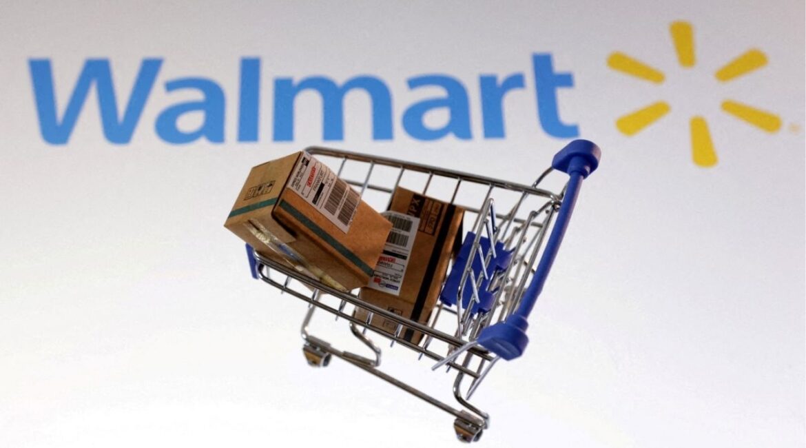 Walmart logo is seen in this illustration taken, February 11, 2025. (REUTERS/Dado Ruvic/Illustration/File Photo)
